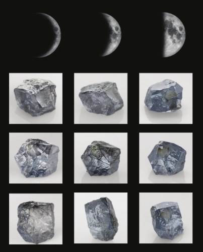 The Blue Moon Diamond Rough Crystal Originally Weighed 29.62 carat